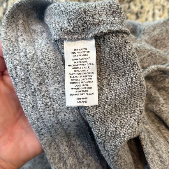 Zella Girl Heather Gray jogger tie Sweatpants - Picture 5 of 5